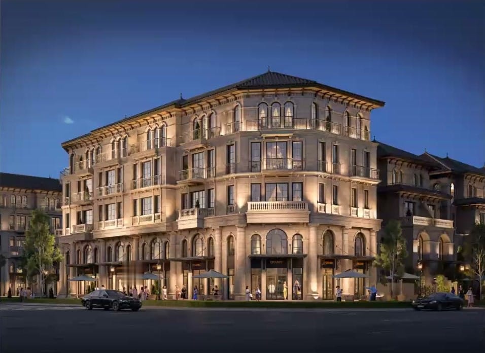 Phối cảnh nhà phố Alluvia City ban đêm (ảnh: Xuân Cầu Holdings)