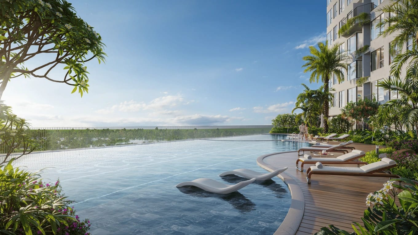 Bể bơi vô cực Công nghệ điện phân muối tại Forest Onsen Eco Retreat