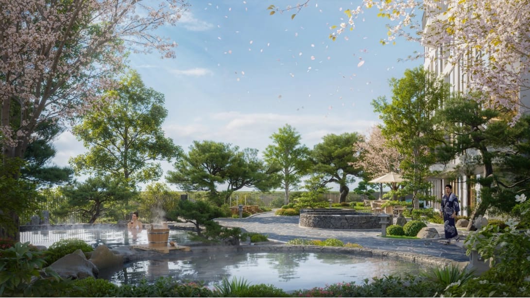 Bể tắm khoáng nóng Onsen Eco Retreat ngoài trời
